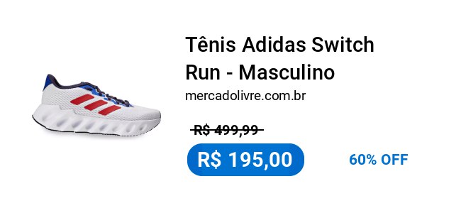 **Tênis Adidas Switch Run - Masculino**