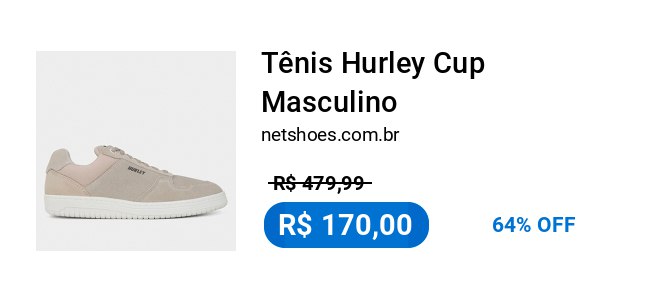 **Tênis Hurley Cup Masculino**