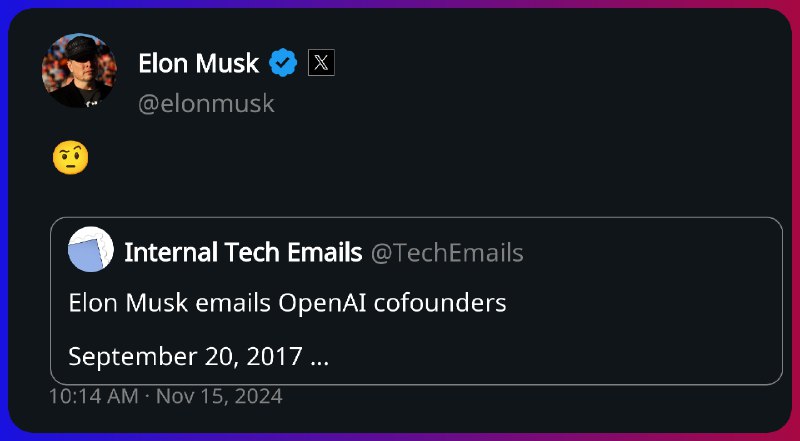 Elon Musk quoted a post from …