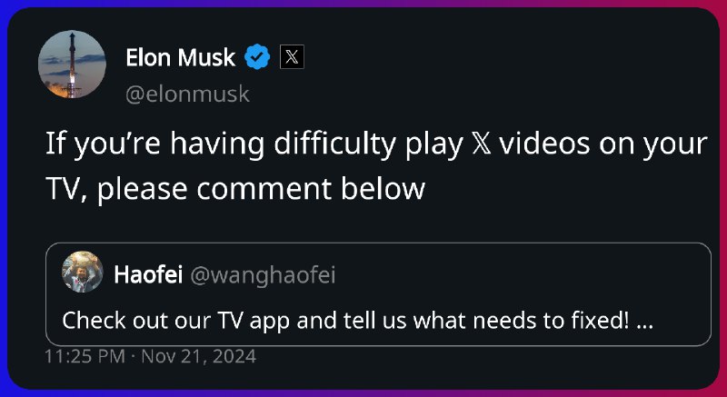 Elon Musk quoted a post from …