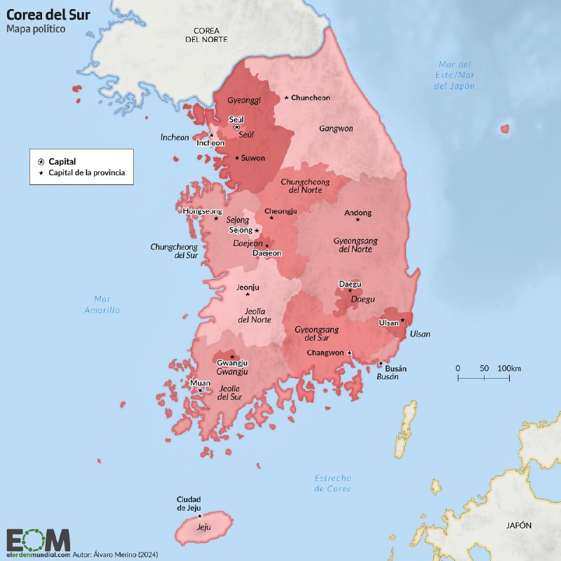 [El mapa político de Corea del …