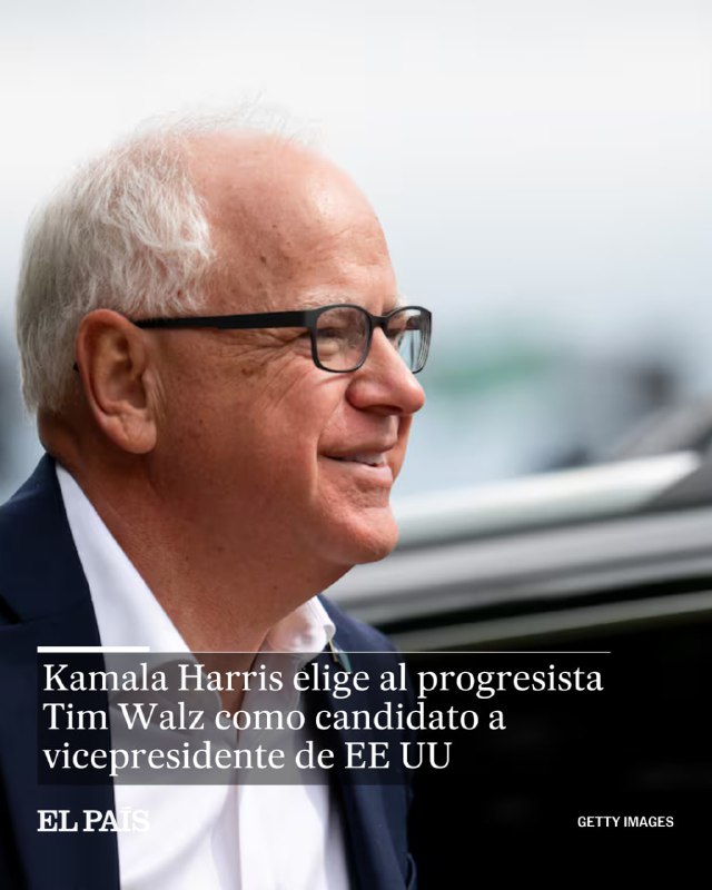 **Kamala Harris elige al progresista Tim …