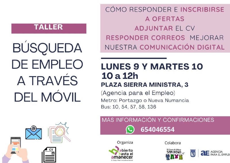 ***🔴*** Taller **gratuito** en [#PuentedeVallecas](?q=%23PuentedeVallecas) para …