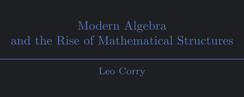 Начинаем чтение **Modern Algebra and the …