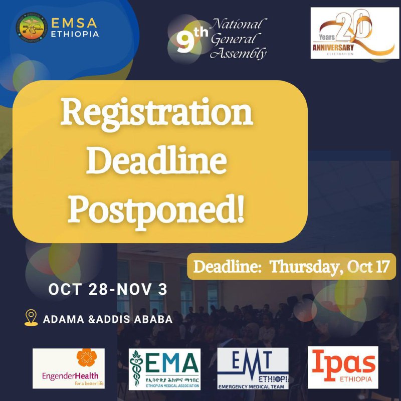 **Registration deadline postponed!**