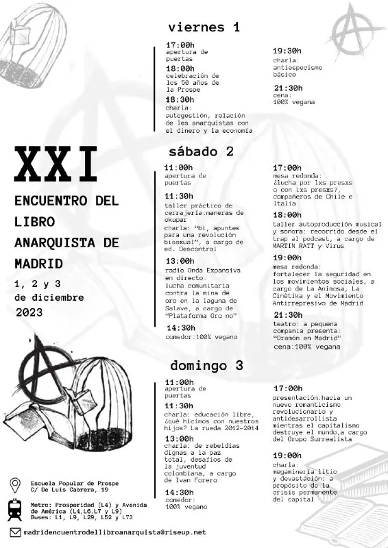 XXI ENCUENTRO DEL LIBRO ANARQUISTA