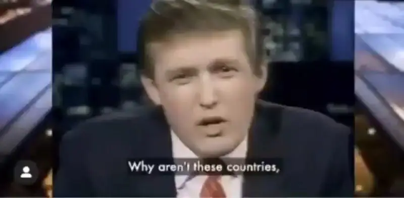 Trump on Larry King Live (CNN) back in the day. Hitting it hard.