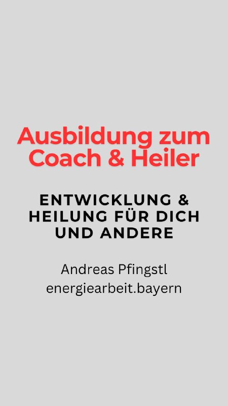 energiearbeit.bayern Andreas Pfingstl Coaching Spiritualität Feinstofflichkeit …