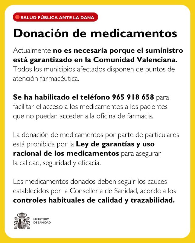 **EN ESPAÑA ESTÁ PROHIBIDO DONAR MEDICAMENTOS …