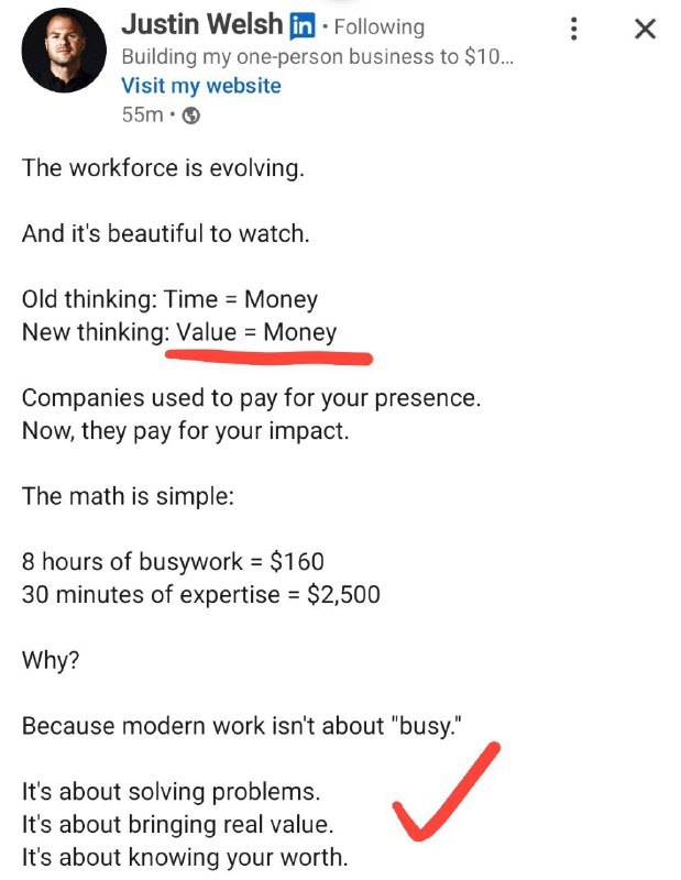 ***?️*** [جاستین ولش](https://www.linkedin.com/posts/justinwelsh_the-workforce-is-evolving-and-its-beautiful-activity-7276806478710149121-Gc-n?utm_source=share&amp;utm_medium=member_android) میگه قبلا برای …