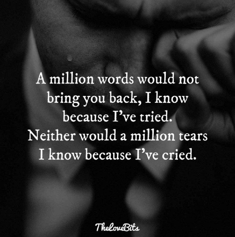 **A million words would not bring …