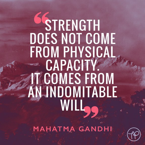 **Strength does not come from physical …