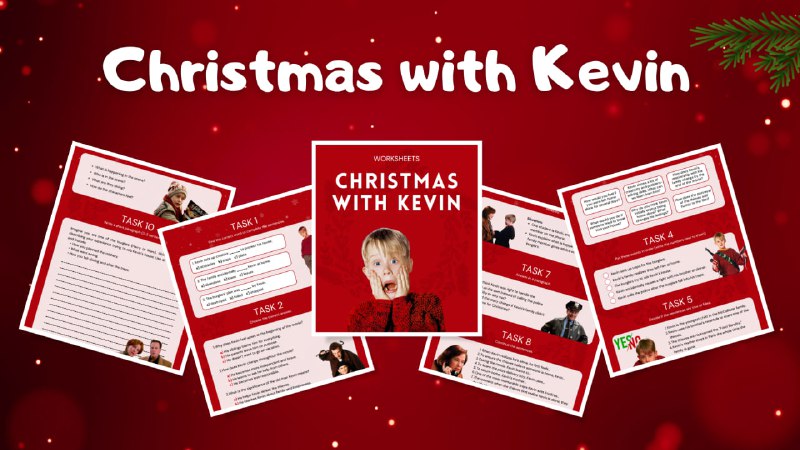 **Christmas with Kevin Worksheets B1-B2** *****🔫*****