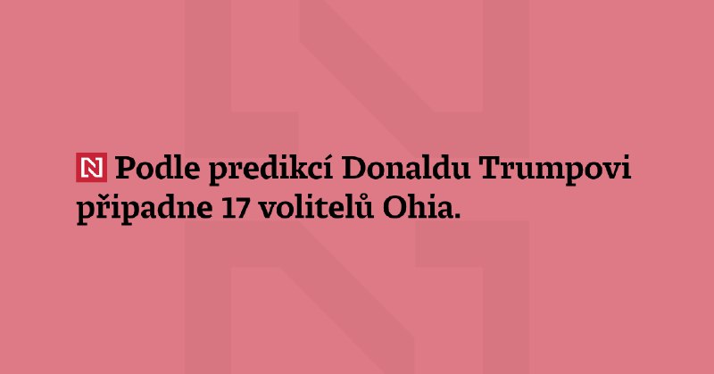 Podle predikcí Donaldu Trumpovi připadne 17 …