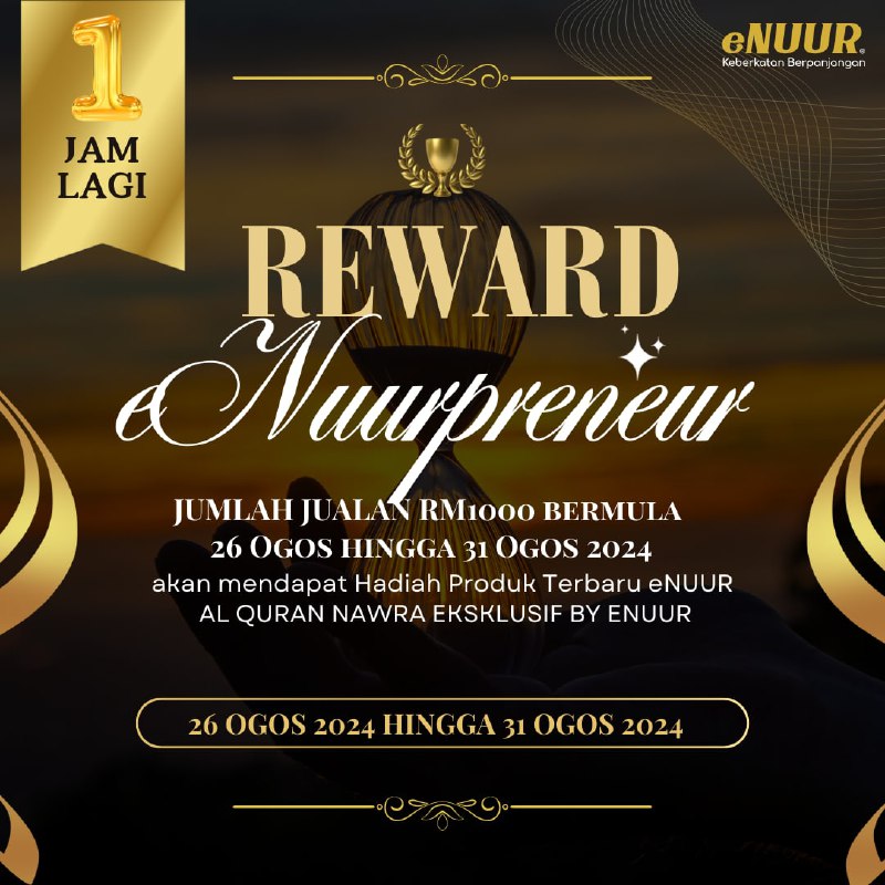 **1 JAM SAHAJA LAGI SEBELUM REWARD …