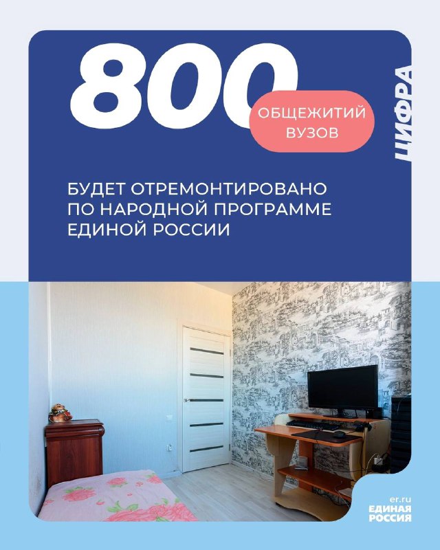 **800 общежитий вузов будет отремонтировано по …