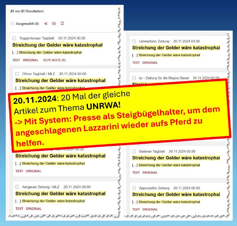 Warum gerade heute diese PR-Aktion der …