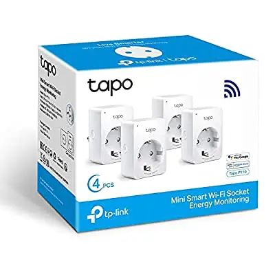TP-Link Tapo P110 4-Pack - Mini Enchufe Inteligente Wi-Fi con Monitoreo Energético Programar el Encendido/Apagado Ahorro Energía Compatible con Alexa …