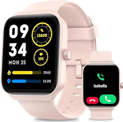 Quican Smartwatch Mujer con Llamadas Bluetooth Reloj Inteligente Mujer con Alexa Reloj Inteligente Rastreador de Fitness Monitor de Sueño para …