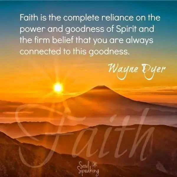 **A fé é a total confiança …