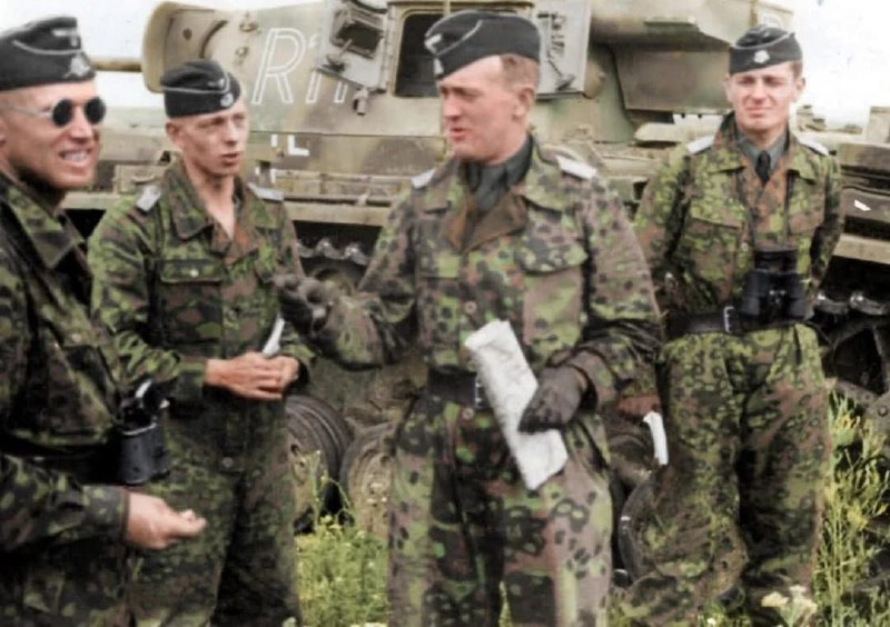 Panzer commander Christian Tychsen with his …