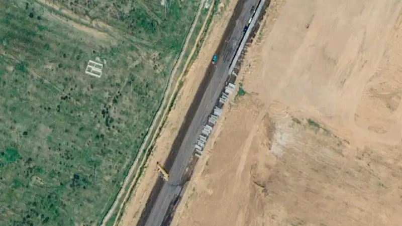 ***💢***تصاویر ماهواره‌ای از ساخت دیوار توسط …