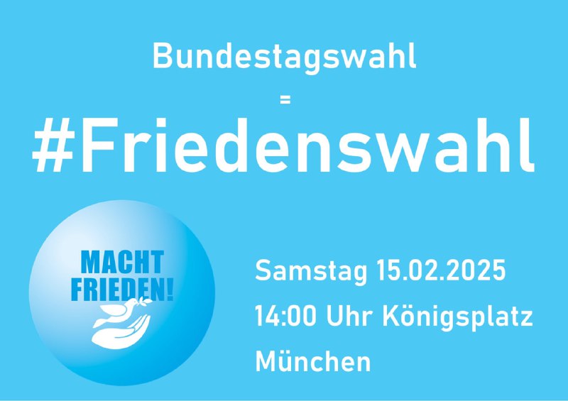 Die große Demo zur [#Friedenswahl](?q=%23Friedenswahl) 2025: