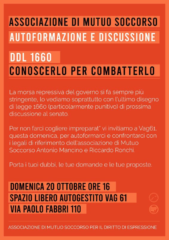 Autoformazione e discussione: ddl 1660 conoscerlo …