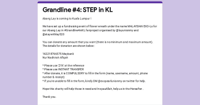 ***🐑*** Grandline #4: STEP in KL ***💜***