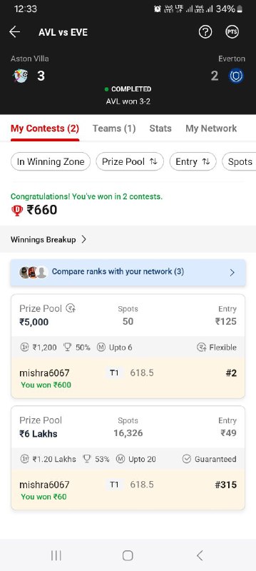 Fantasy mini gl expert @sonu..⚽️🏀🏏