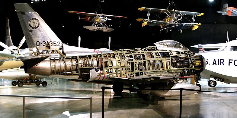 El caza F-86H Sabre del Museo …