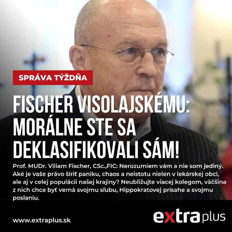 ***❌*** SPRÁVA TÝŽDŇA: Profesor Viliam Fischer …