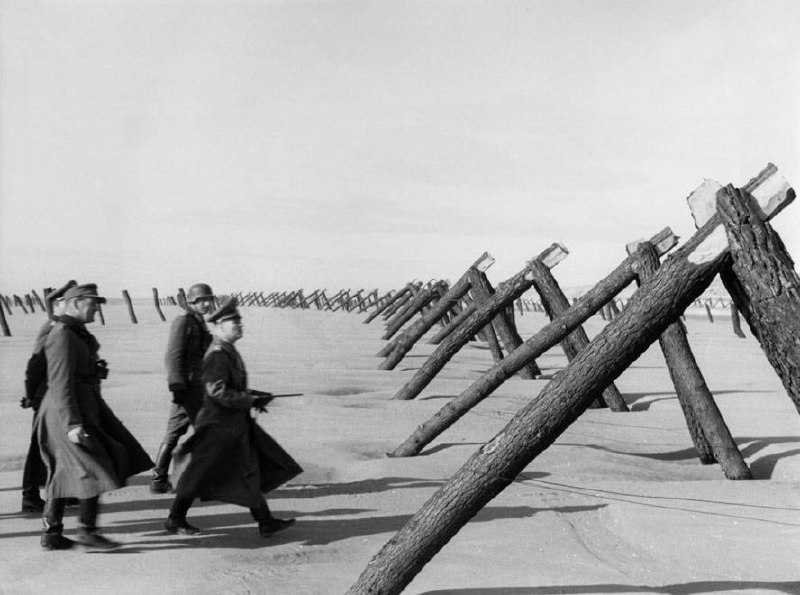 Rommel inspects the barriers on the …