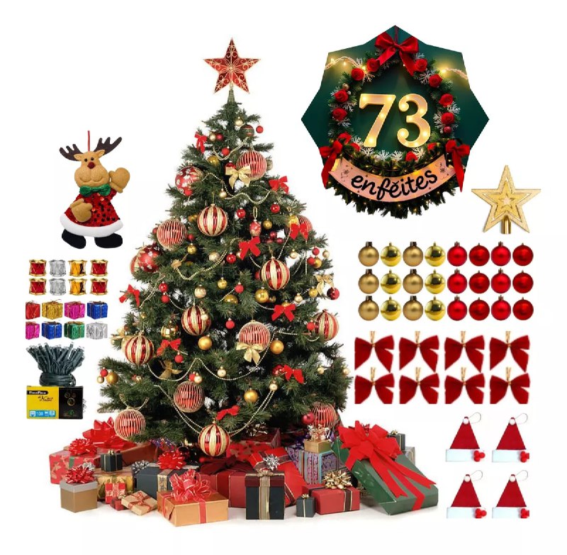 ***👌*** Arvore De Natal 150cm Decorada …