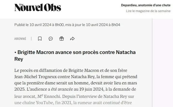 ***🚨*** Brigitte Macron avance son procès …