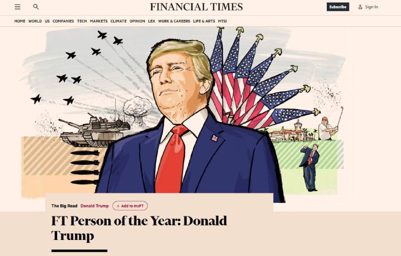 *****☄️***** **„Financial Times“ paskelbė D. Trumpą …