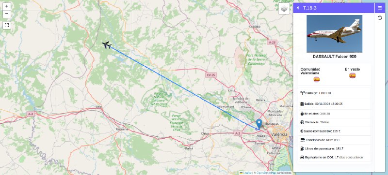 ***🛫*** Despegando T.18-3 (callsign LINCE01, DASSAULT …