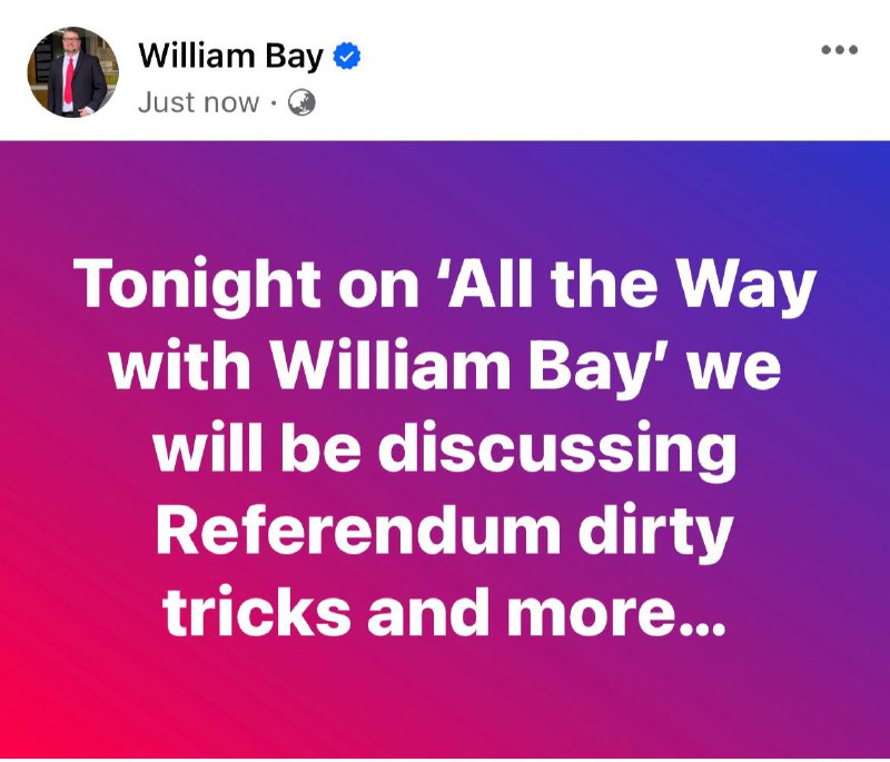 Broadcast live ***🎥***on FB William Bay, …