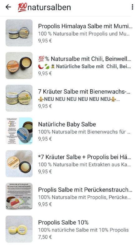 *Viele 100% Natursalben gibt es bei …