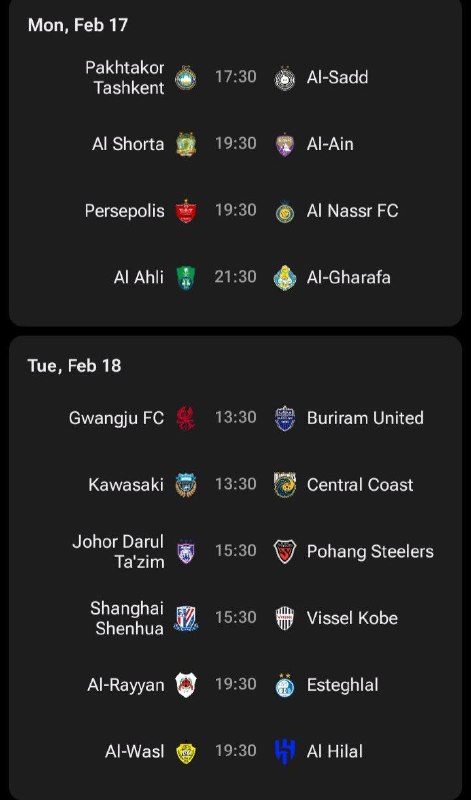 *****⚽️***ليگ نخبگان آسيا