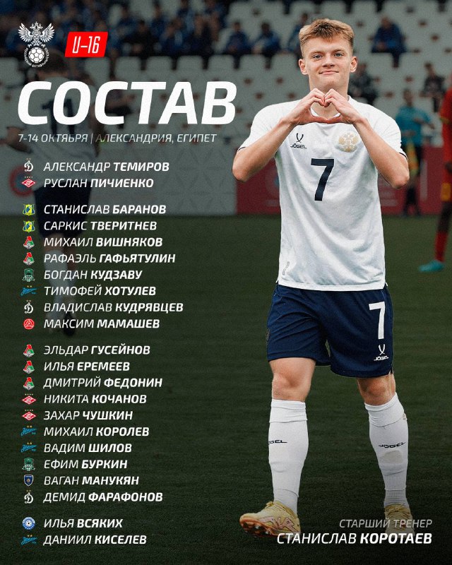 [**Юношеская сборная России #U16 проведет сборы …