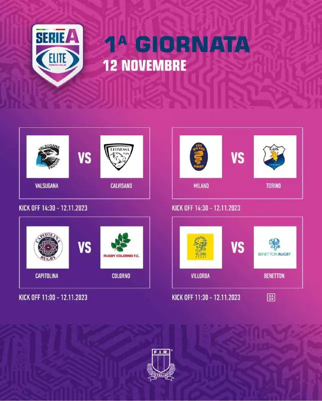 ***??*** Serie A Elite Femminile, dalle …