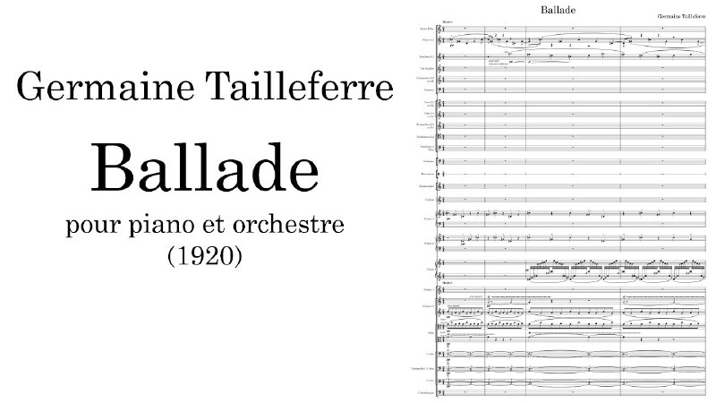 [Ballade](https://youtu.be/ZOc2LaPg0_g?si=a0W8fvlY_zd3g7TC) (1922)