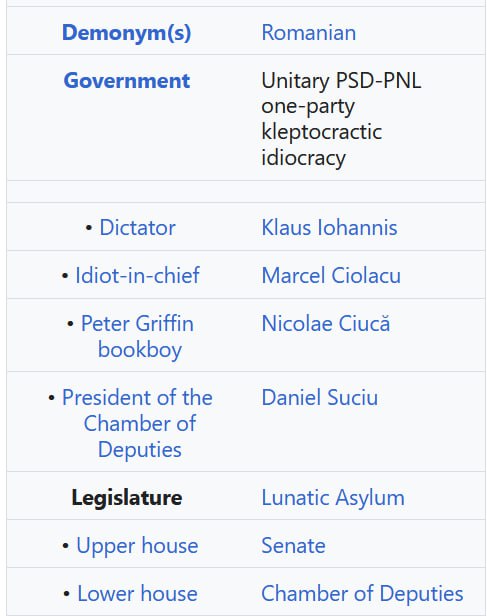 — Someone edited the Romania Wikipedia …