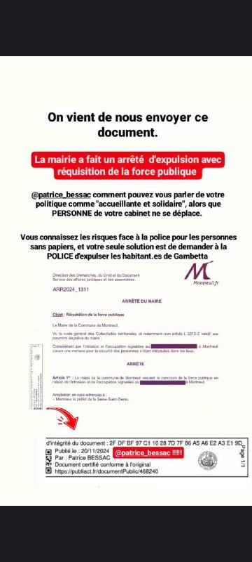 ***🚨******‼️******⚠️***URGENT Besoin de soutien : Expulsion …