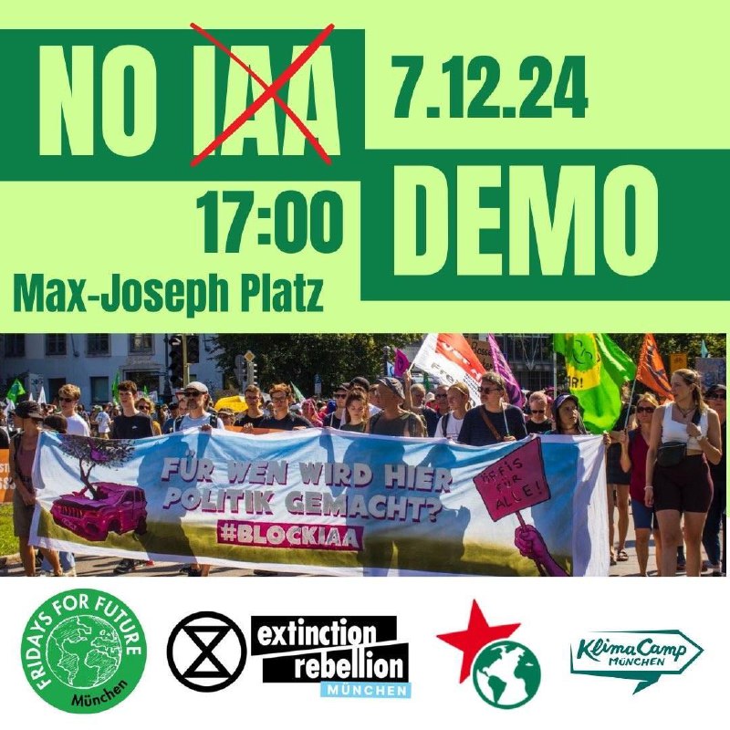 **Demo gegen Verlängerung der IAA**