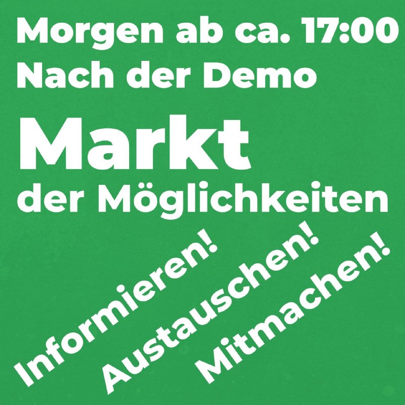 Markt der Möglichkeiten!