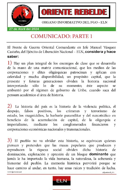 El pueblo no va olvidar esta historia, se equivocan quienes piensan y pretenden que las masas populares que producen y …