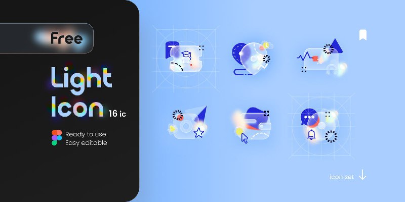 [**Light Glossy Icons**](https://www.figma.com/community/file/1026531128778222062) — набір з …