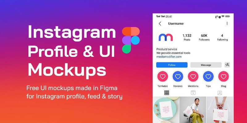 **Instagram UI Mockups**